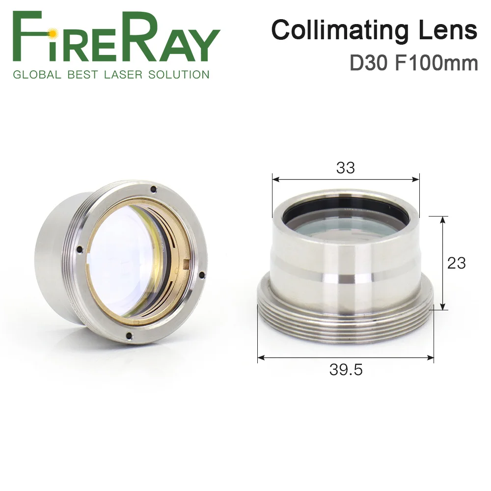 FireRay Laser Focusing Collimating Lens With Lens Holder D30 F100 125 150mm For WSX KC13 KC15 Fiber Laser Cutting Head