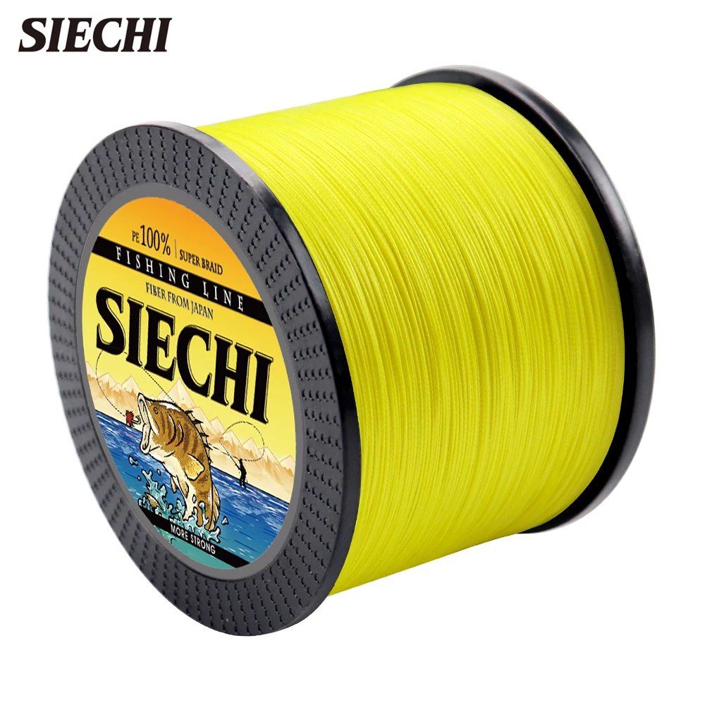 SIECHI Braided Fishing Line 4 Strands 1000M 500M 300M Multifilament Line Carp Fishing 12-83LB PE Line Sea Fishing 4X Braid Wire