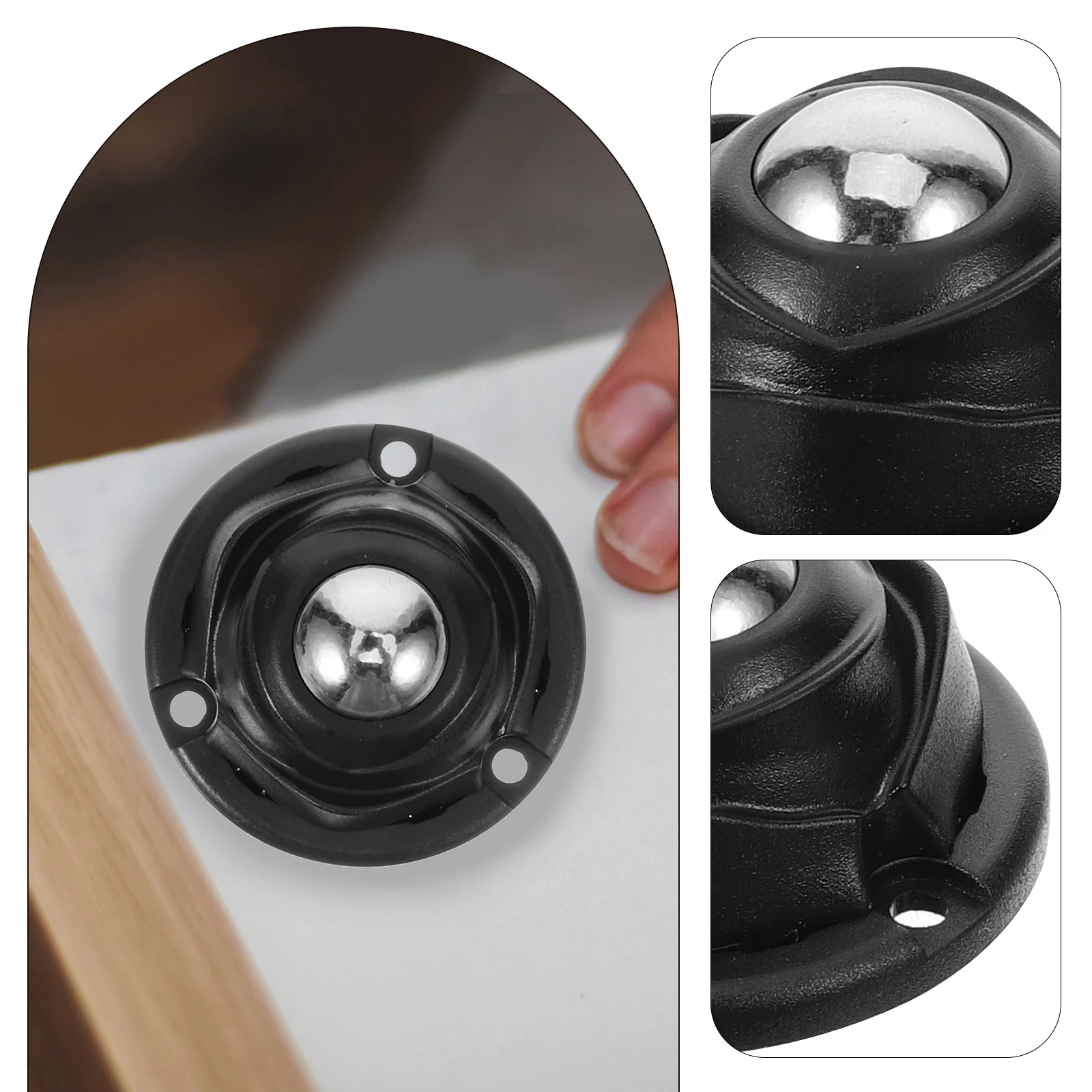 Self Adhesive Casters Trash Can Wheels Swivel Small Mini for Kitchen Appliances Furniture Utensil
