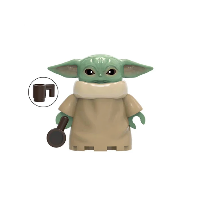 Bloques de construcción de armadura Beskar para niños, figuras de bloques de construcción de mandalorianos, figuras de Grogu, figuras de bebé Yoda, juguete de montaje