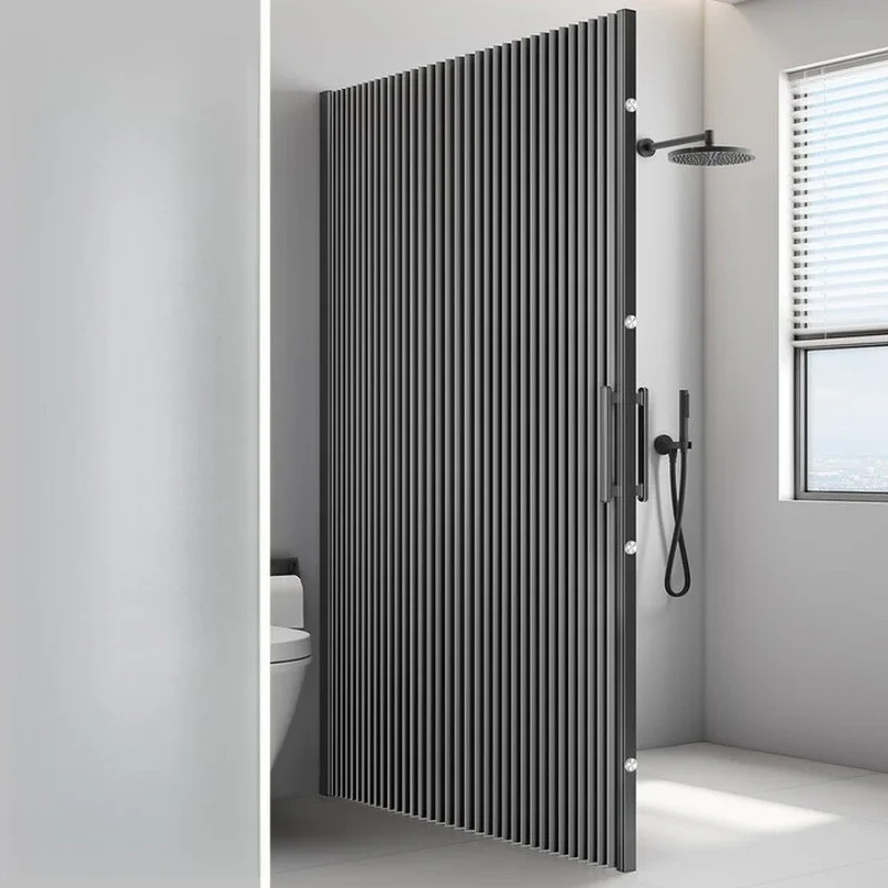 Shower curtain set No punching invisible tarp Bathroom bath dry and wet separation