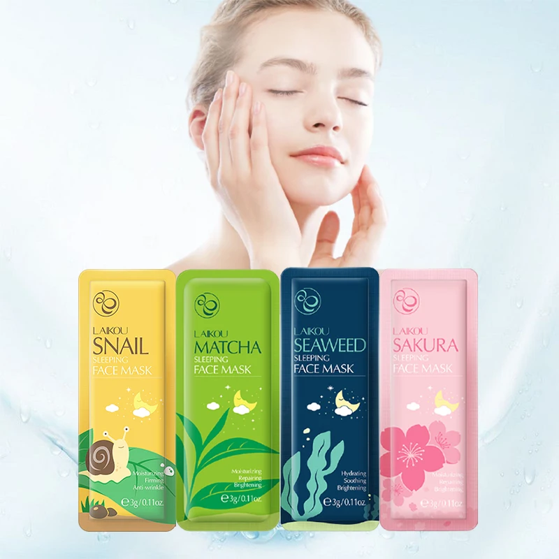 

7pcs Random Moisturizing Facial Mask Brighten Hydrating Sleeping Face Sheet Masks Brightening Night Face Mask Nourish