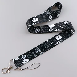 Halloween Ghost Lanyards for Keys Witch Neck Strap ID Card Gym Phone Straps USB Badge Holder DIY Hang Rope Phone Accessories