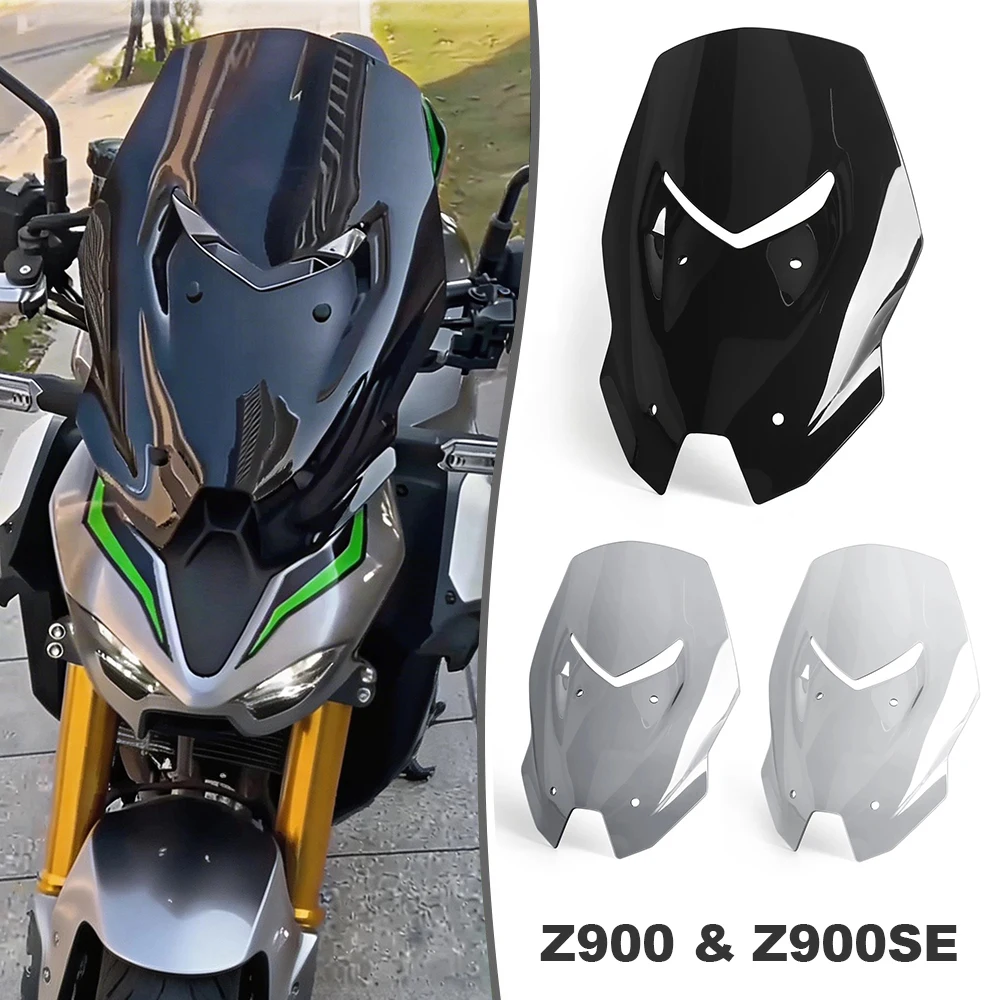 

Motorcycle Sport Windshield Visor Windscreen For KAWASAKI Z900 Z900 SE 2025 2026 Wind Deflector Wind Screen Fairing Accessories