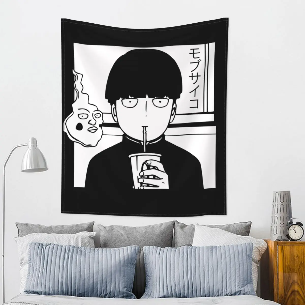 Mob Psycho 100 Milk Tapestry Wall Hanging Hippie Tapestries Boho Throw Rug Blanket Home Decor for Living Room Bedroom