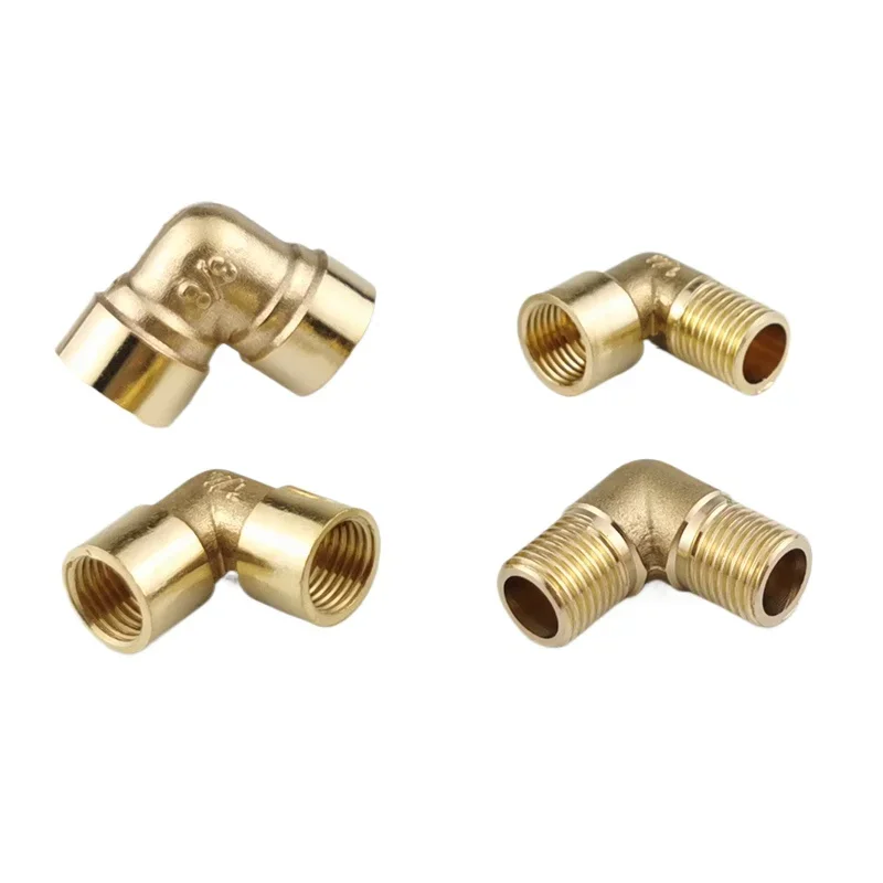 

1/8" 1/4" 3/8" 1/2" 3/4" BSP Female Thread Male 90 Deg Brass Elbow Pipe Fitting Connector Coupler For Water Fuel Copper