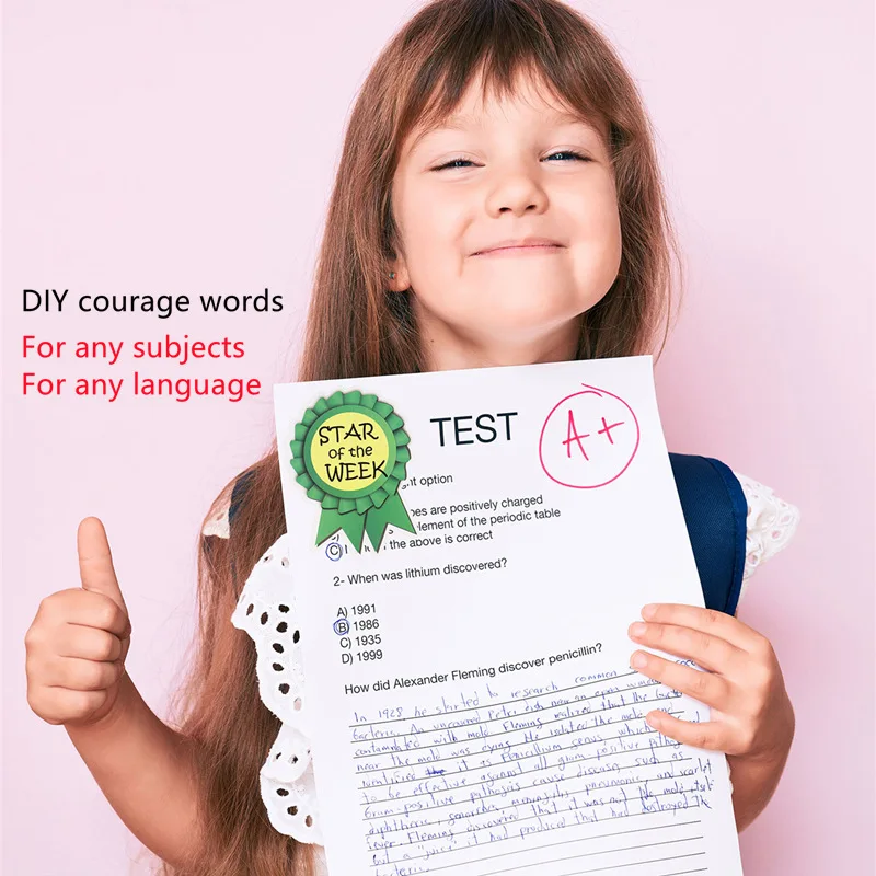 

50Pcs DIY Reward Stickers School Teaching Aids Learning Toy Team Games Encourage Words For Kids Homework Paper Schoolbag Clothes