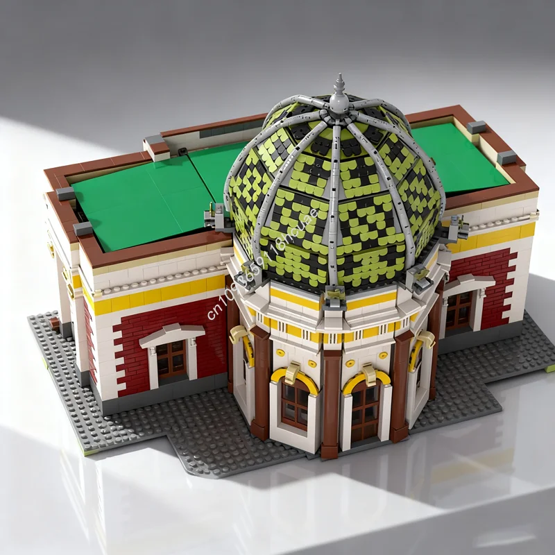 

4901 шт. MOC поездный вокзал, городская поезда, модель, строительные блоки, игрушки, креативная идея, образование, рождественские подарки на день рождения