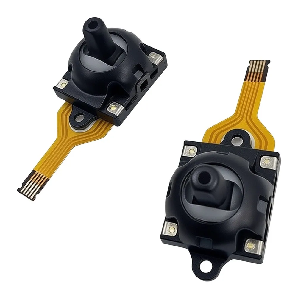 2pcs Black ABS 3D Hall Effect Joystick Replacement Parts For Handheld Gaming Console Control Switch Accessories