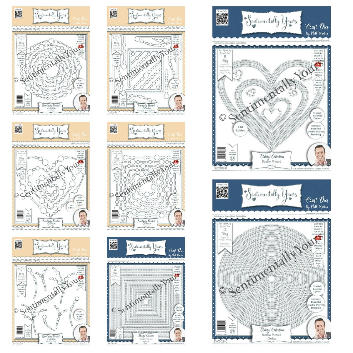 

November 2025 Sentimentally Yours Panel Perfection Complete Bundle Metal Cutting Dies Stamps for DIY Handmade Diary Photo Album