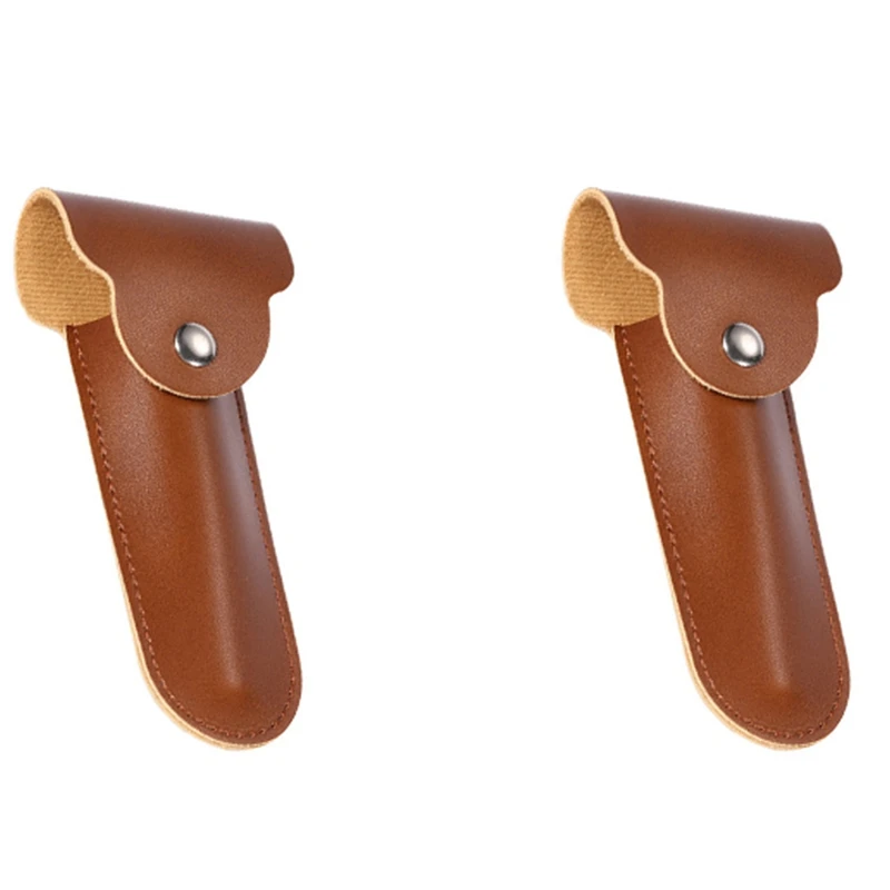 2X الحلاقة حامل السفر دليل مزدوج حافة السلامة شفرات حاوية بولي Leather حقيبة جلدية