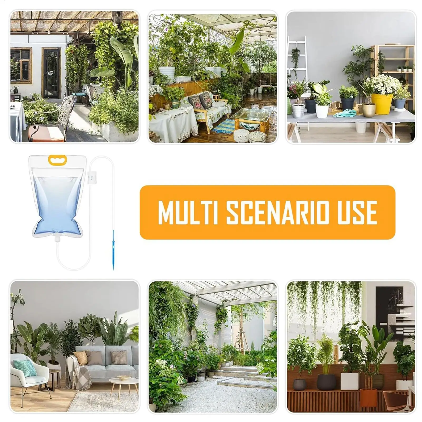 

3.5L Large Plant Drip Irrigation Bag Automatic Watering Bags Drip Irrigation Device with Adjustable ValveSwitch for Flower ﻿