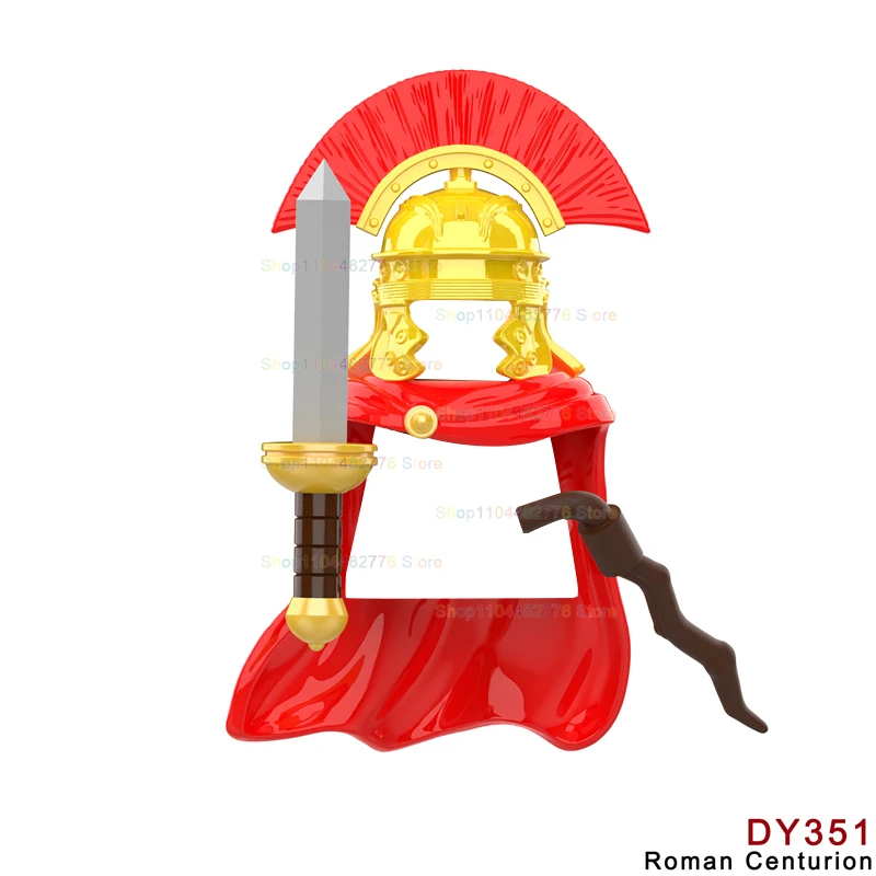 Armure lourde médiévale, guerrier MOC, soldat romain, accessoires d'infanterie, figurines d'action de chevalier, blocs de construction, jouets cadeaux, DY351-362