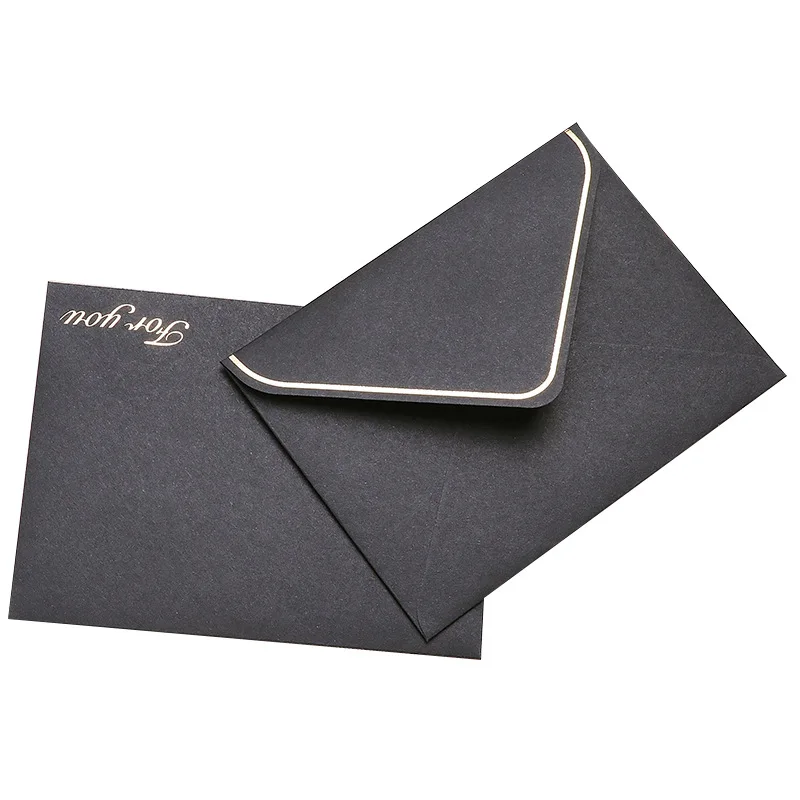 50 pçs/lote dourado envelope envelopes para convites de casamento papel pequeno negócio suprimentos papelaria cartões extrato envelope