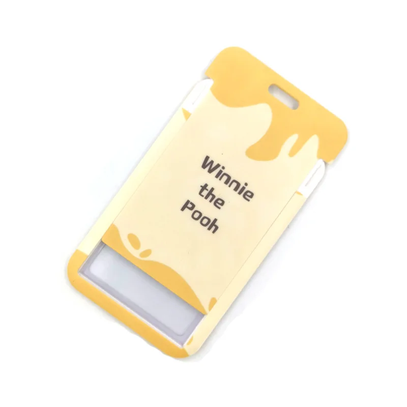 Winnie the Pooh Bear Cute Credit Card Cover Lanyard Bags Badge Reel Student Nurse Exhibition Name Badge Kids Key Ring