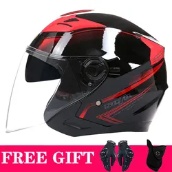 Casque de Moto de Sécurité Demi-visage à Double Objectif, Cool, Quatre Saisons, Mode de Rue, Puzzles, DOT, pour Homme et Femme