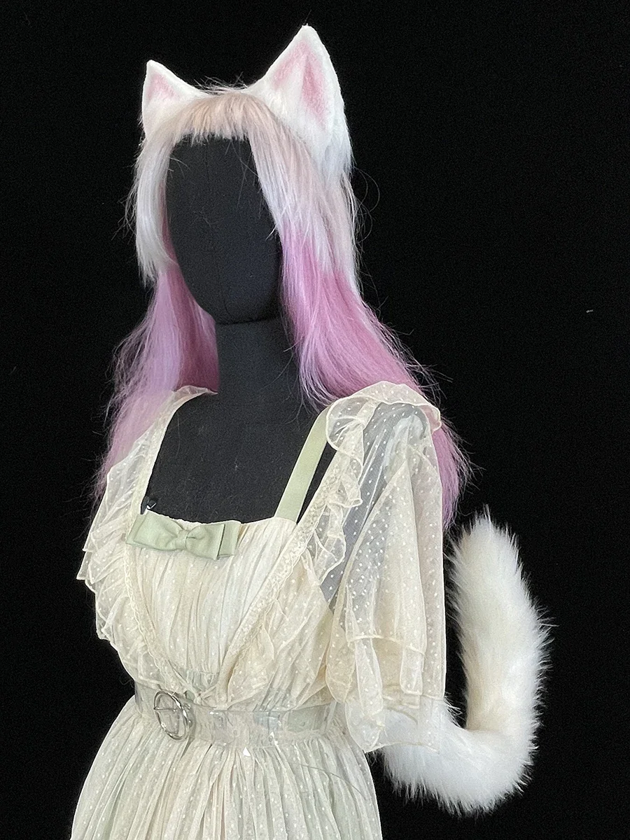 Electric Tail Movable Cat Tail Cosplay Accessory for Halloween Fancy Stage Performance Props Cosplay Performance