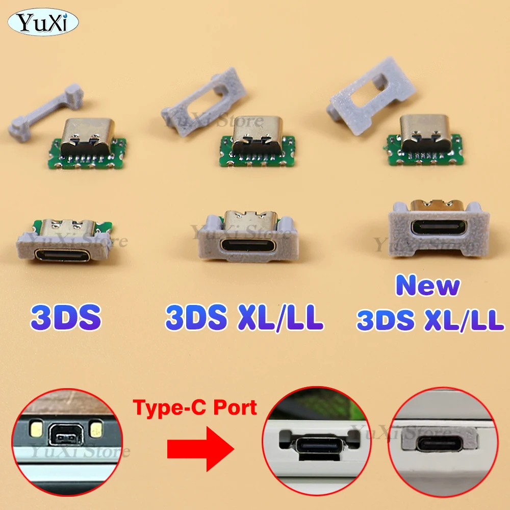 

USB Type-C Charging Port For 3DS New 3DS XL LL Game Console Charge Socket Interface Connector Type C Tail Plug