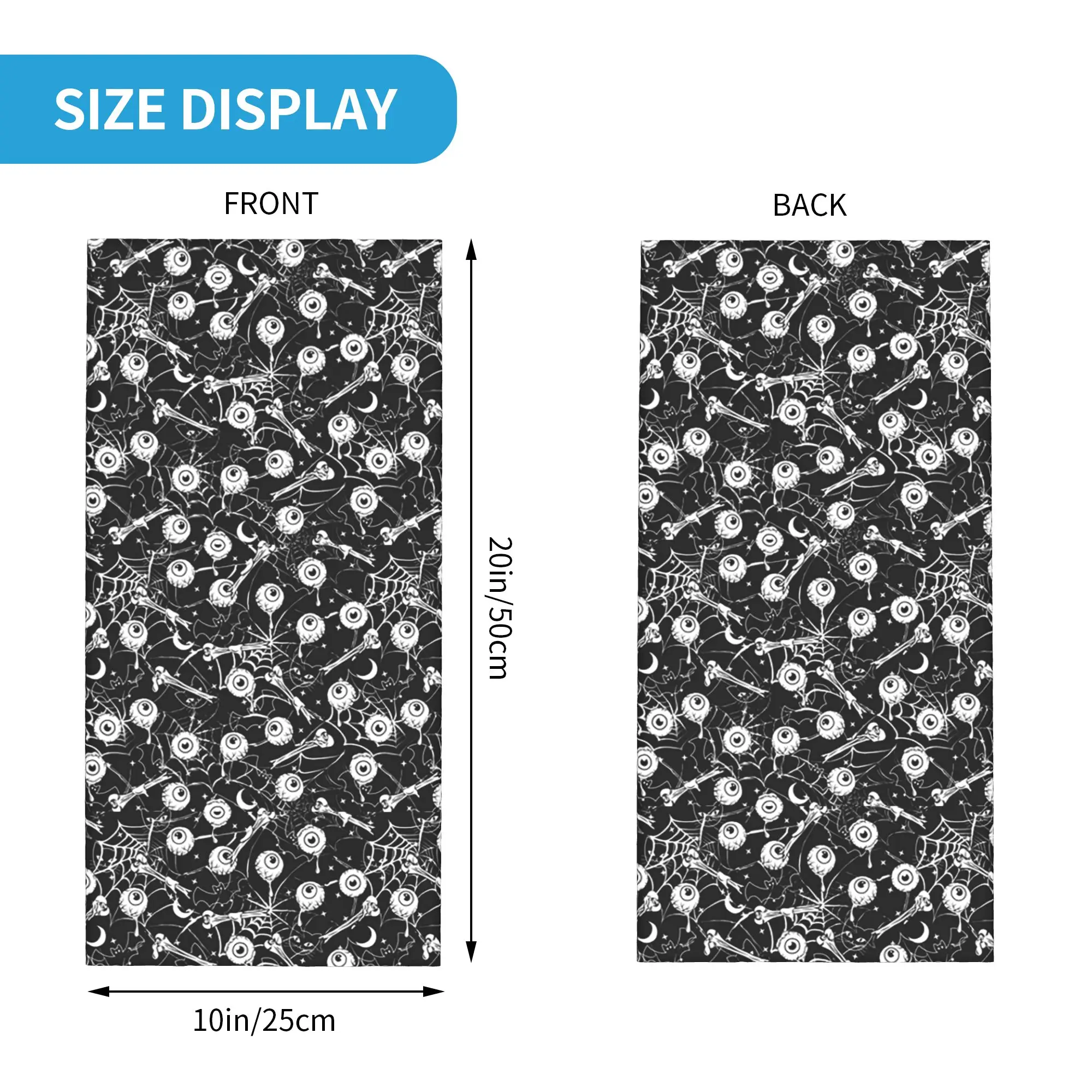 Halloween Spider Cat Bandana Neck Cover Printed Magic Scarf Headwear Cycling Unisex Adult All Season view 2