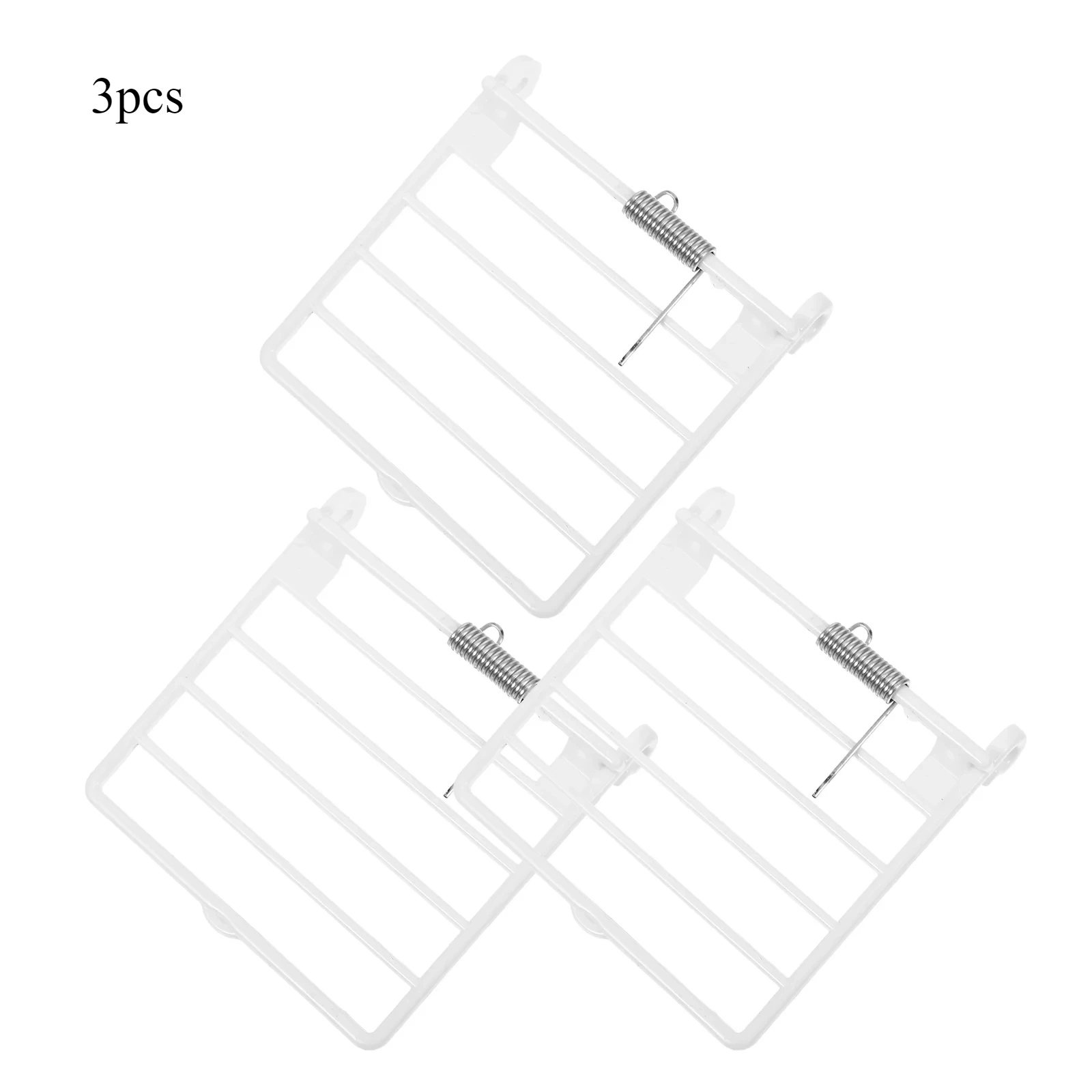 

3pcs Plastic Bird Cages Accessories Cages Fittings Replacement Door Accessory With Spring Wires Plastic Supply Feeder