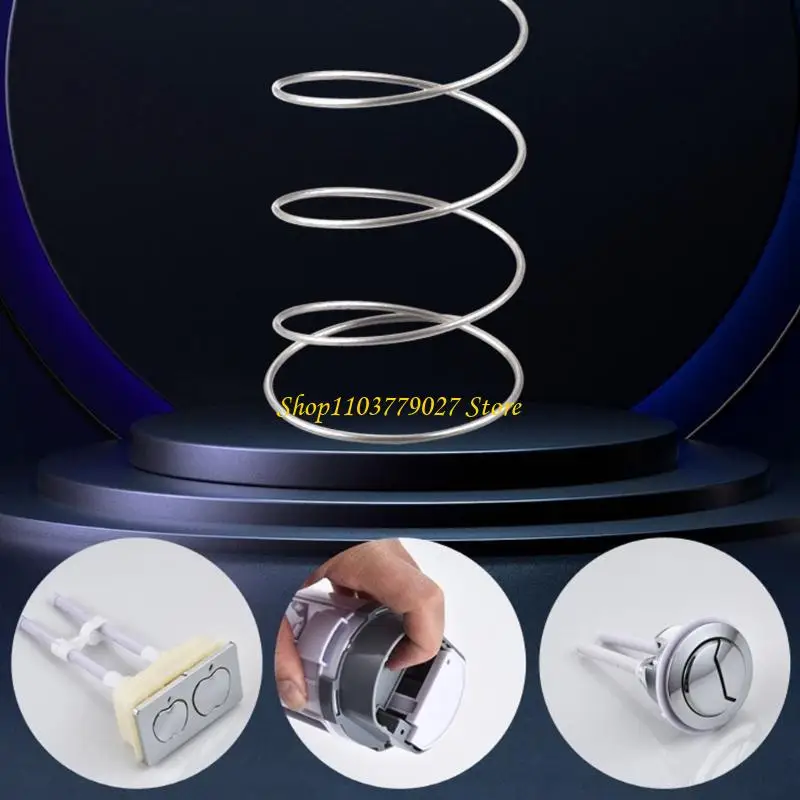 

C4DF Toilet Tanks Spring Button Efficient Water Saving Spring for Easy Installation