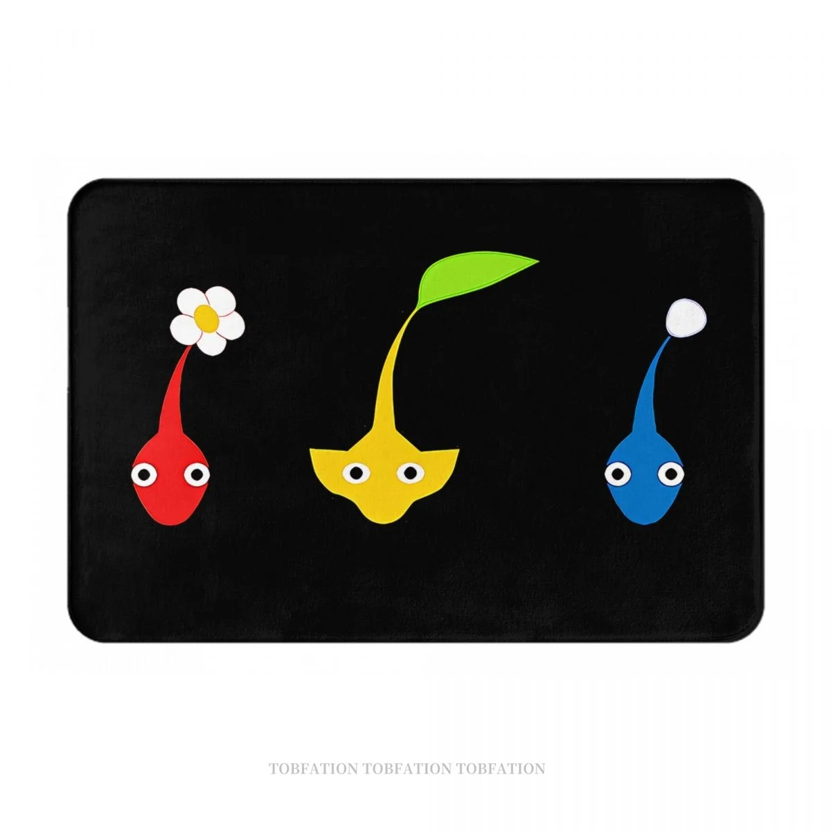 Pikmin Game Bath Mat Red Yellow Blue Doormat Kitchen Carpet Balcony Rug Home Decor