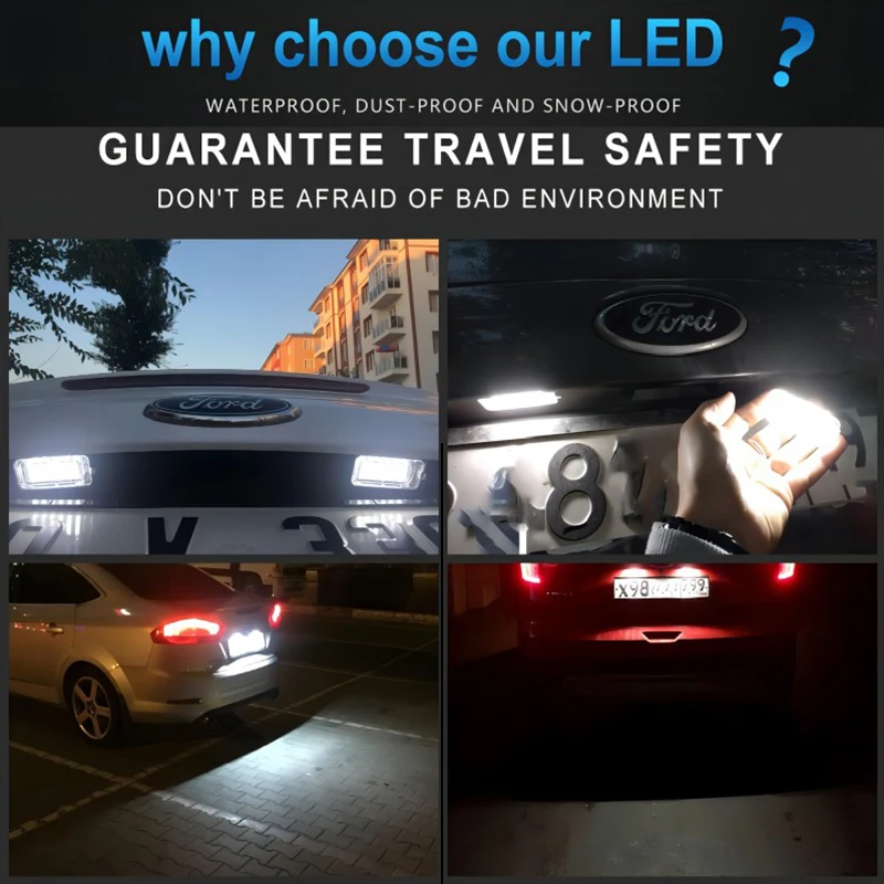 2x Car LED Number Plate Light Lamp For Ford C-Max Fiesta Galaxy Ka Ranger S-Max New OE/OEM 1504964