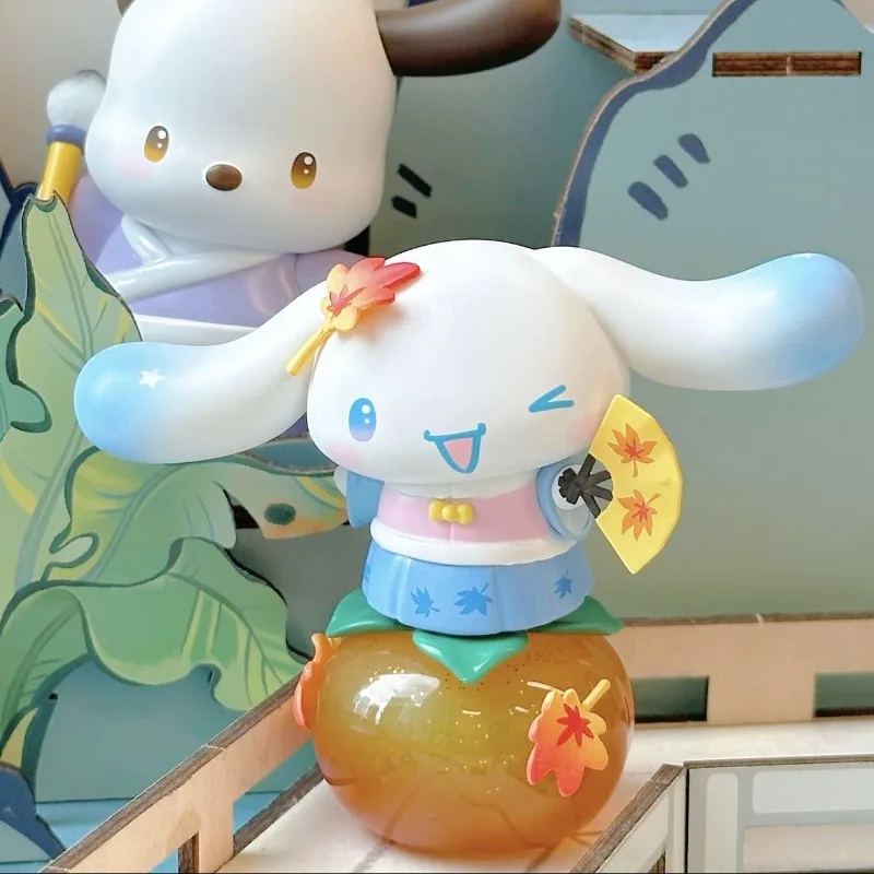 재고 있음 산리오 사계절 중국 의류 시리즈 헬로키티 로미 블라인드 박스 미스터리 박스 트렌디 수집용 장난감 어린이 선물