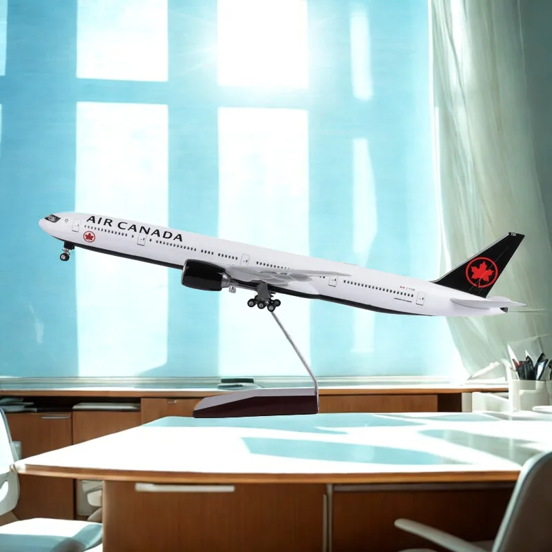 

Display Air Canada 777 B777 Plane Toy 1/157 Scale 47CM Airplane Model Resin Aircraft W Light and Wheel Landing Gear