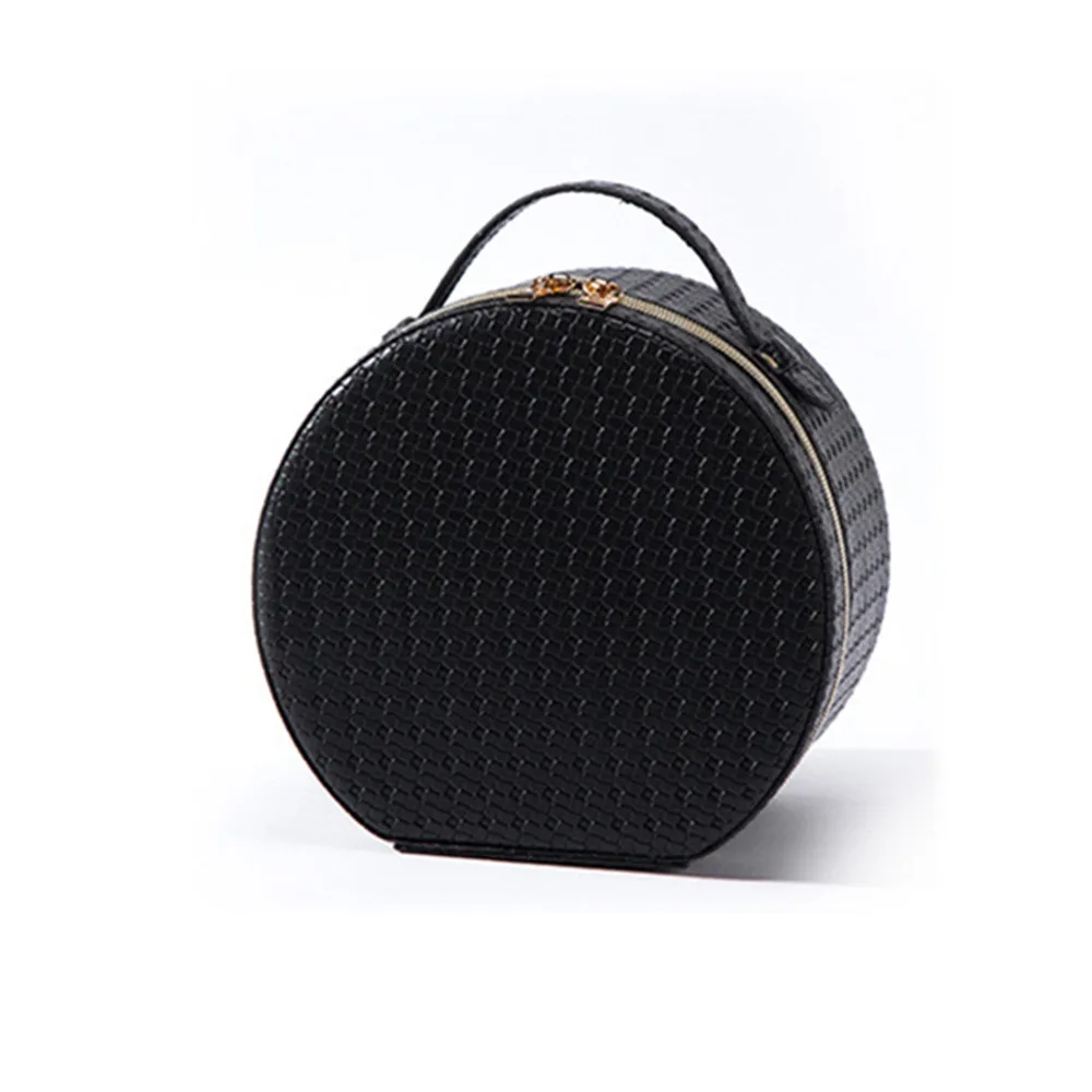 

Portable Makeup Case with Lights Adjustable Dividers PU Leather LED Makeup Bag with Mirror Large Capacity USB Powered