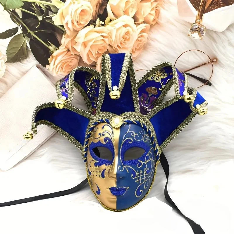 European and American painted yin and yang Halloween dance party mask high-end Venice ladies performance mask