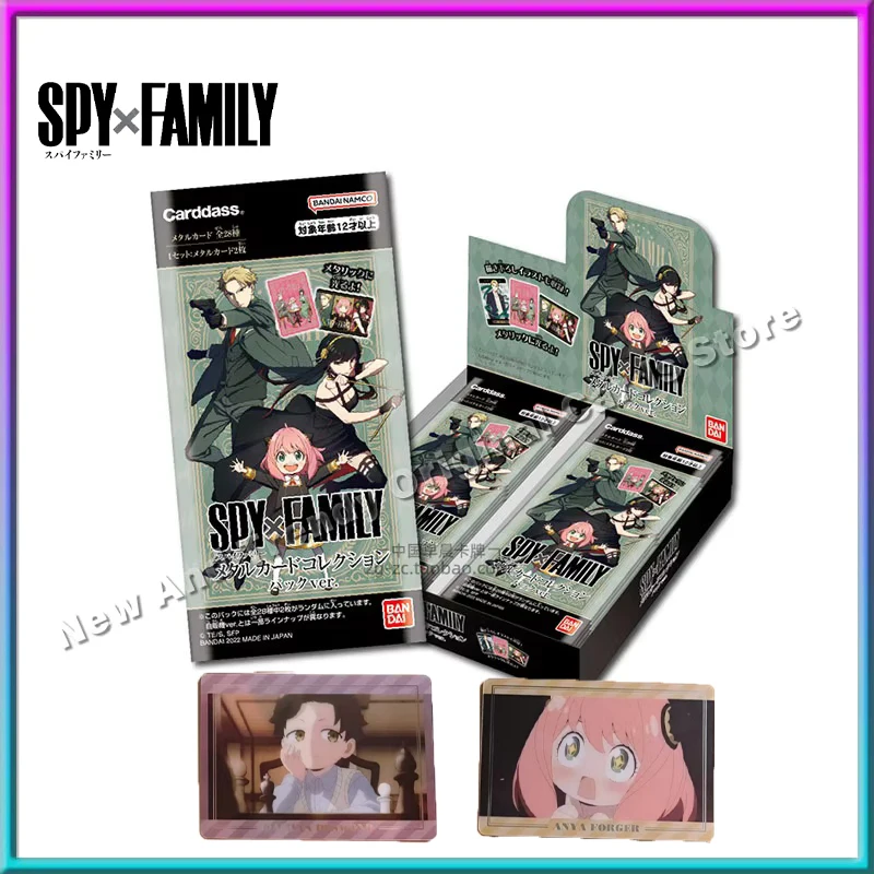 Bandai SPY×FAMILY Metal Texture Collection Card, 20 Packs Per Box Holiday Gifts Children Toys