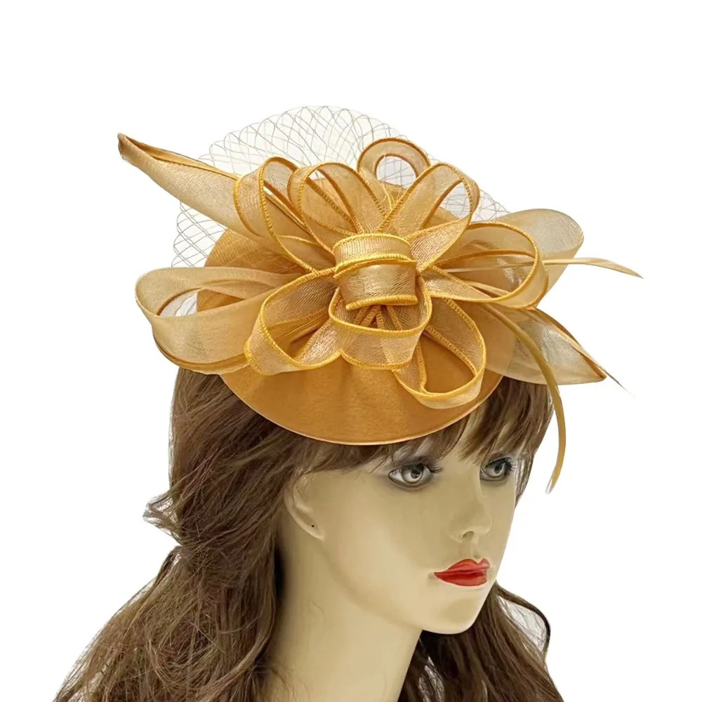 

Усовершенствованный модный головной убор с вуалью, головной убор с вуалью, цилиндр с пятью лепестками розы, используемый для вечерние аксессуары для волос