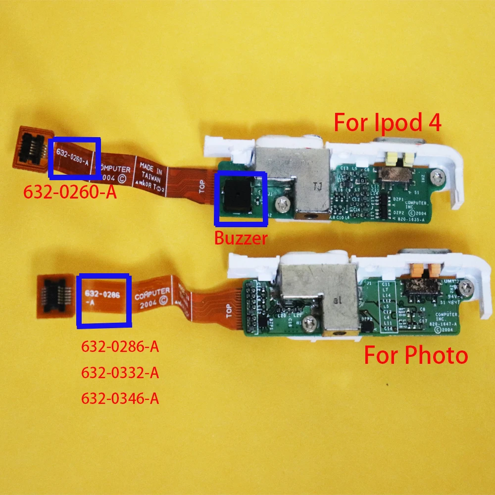 Kopfhörer-Audio-Buchse Halteschalter-Modul Kabel-Flex für iPod 4. Generation iPod Color Photo 20g 30gb 40gb 60gb 632 0346 0322 0260 – Detail 1