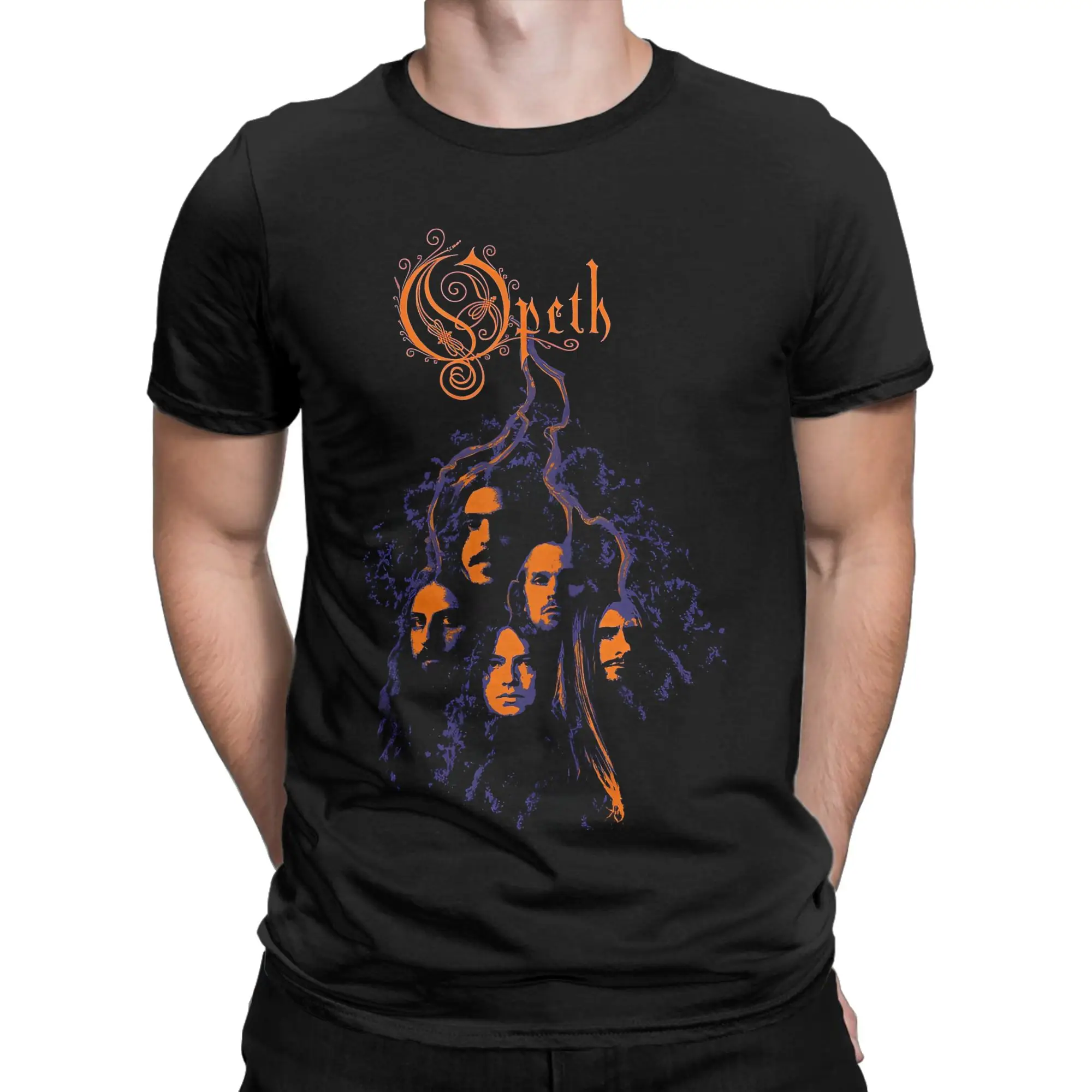 Men's T Shirt Opeth MusicProgressive Metal T Shirts Hipster  Summer Tee Shirt Vintage 100 Cotton Clothing Plus Size 5XL
