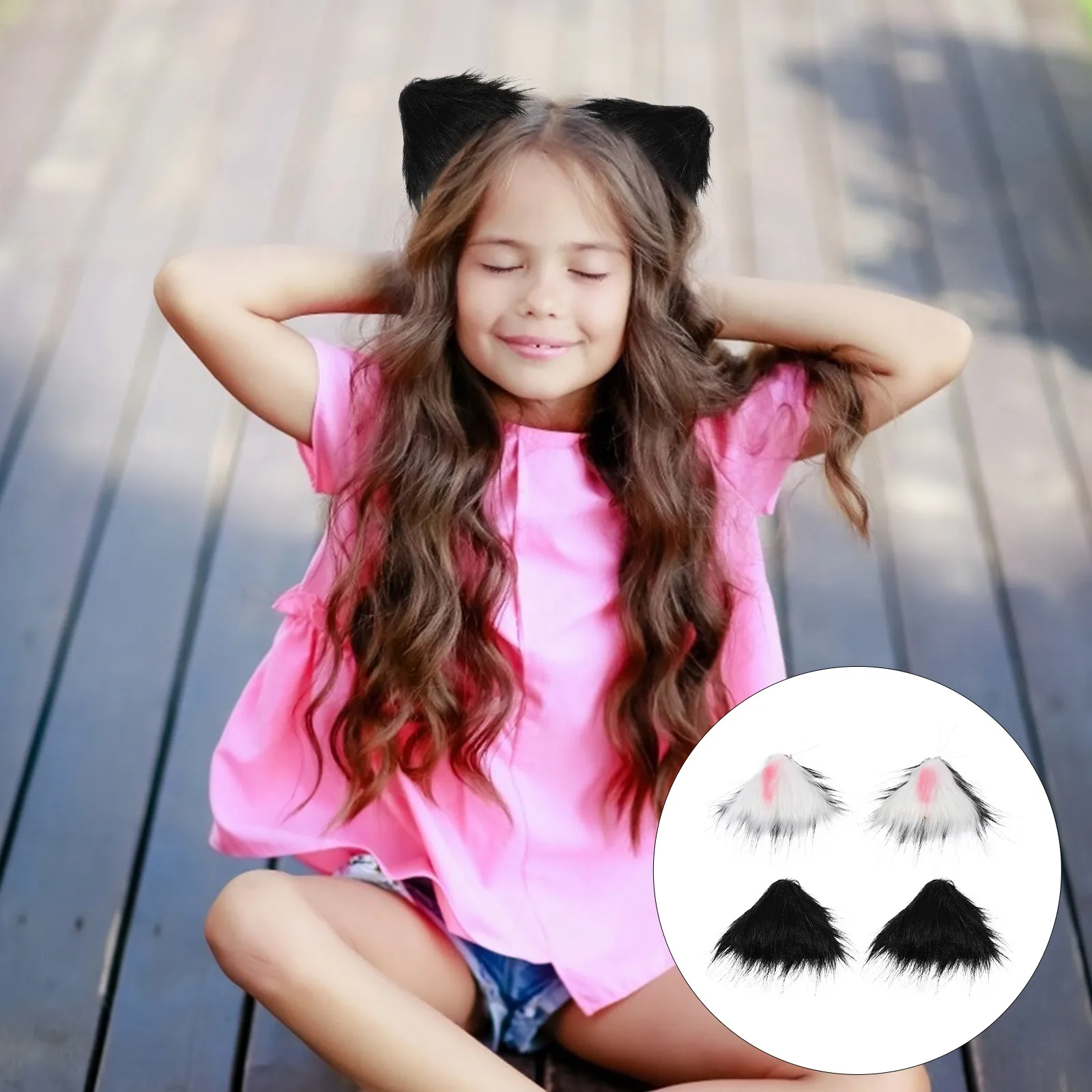 

Cosplay Cat Ear Hairpins Lightweight Decorative Hair Clips For Party Photography Props Girl Headdress Hair Accessories