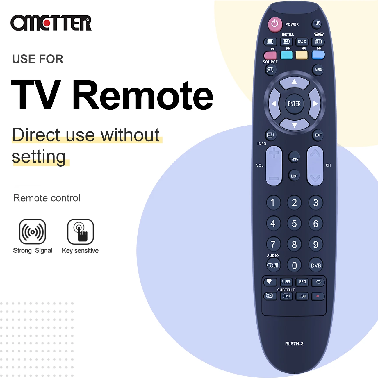 Mando a distancia RL67H-8 TV, para Changhong TV, LED29A6500S, RL67H-16, Taba, LC32HA3, LED50C2000H, LED50C2000IS, LED29B1000S, TV20A-C35