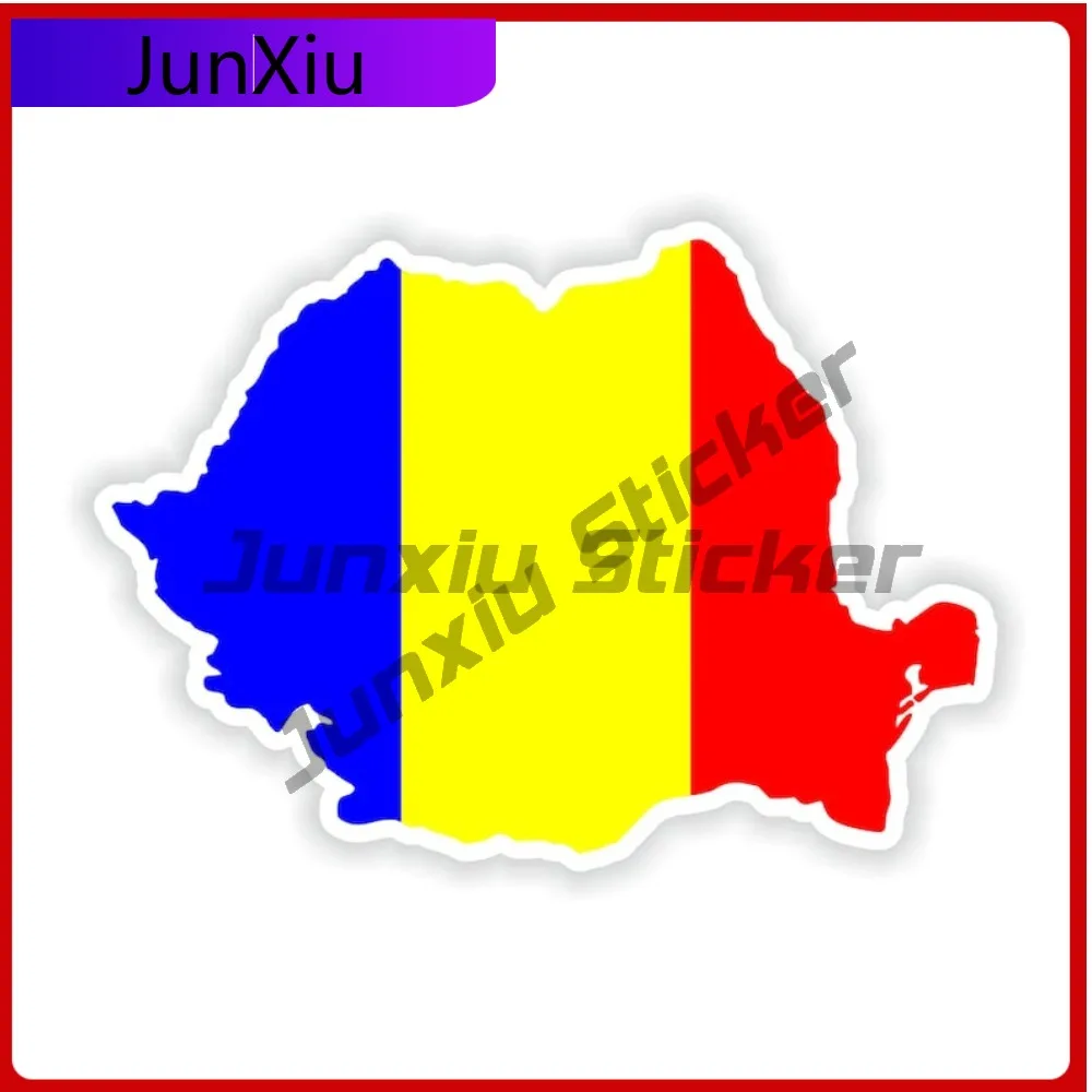 

Romania Map Flag Silhouette Sticker Vinyl Decals Exterior Scratch Cover Sticker Motorcycle Stickers Camping Car Decoration Piece