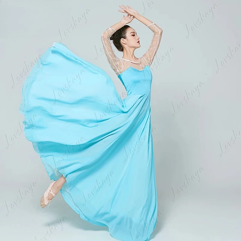 ชุดเต้นรำสมัยใหม่สำหรับผู้หญิง ชุดบัลเลต์ กระโปรงซ้อมเต้น ชุดแสดง