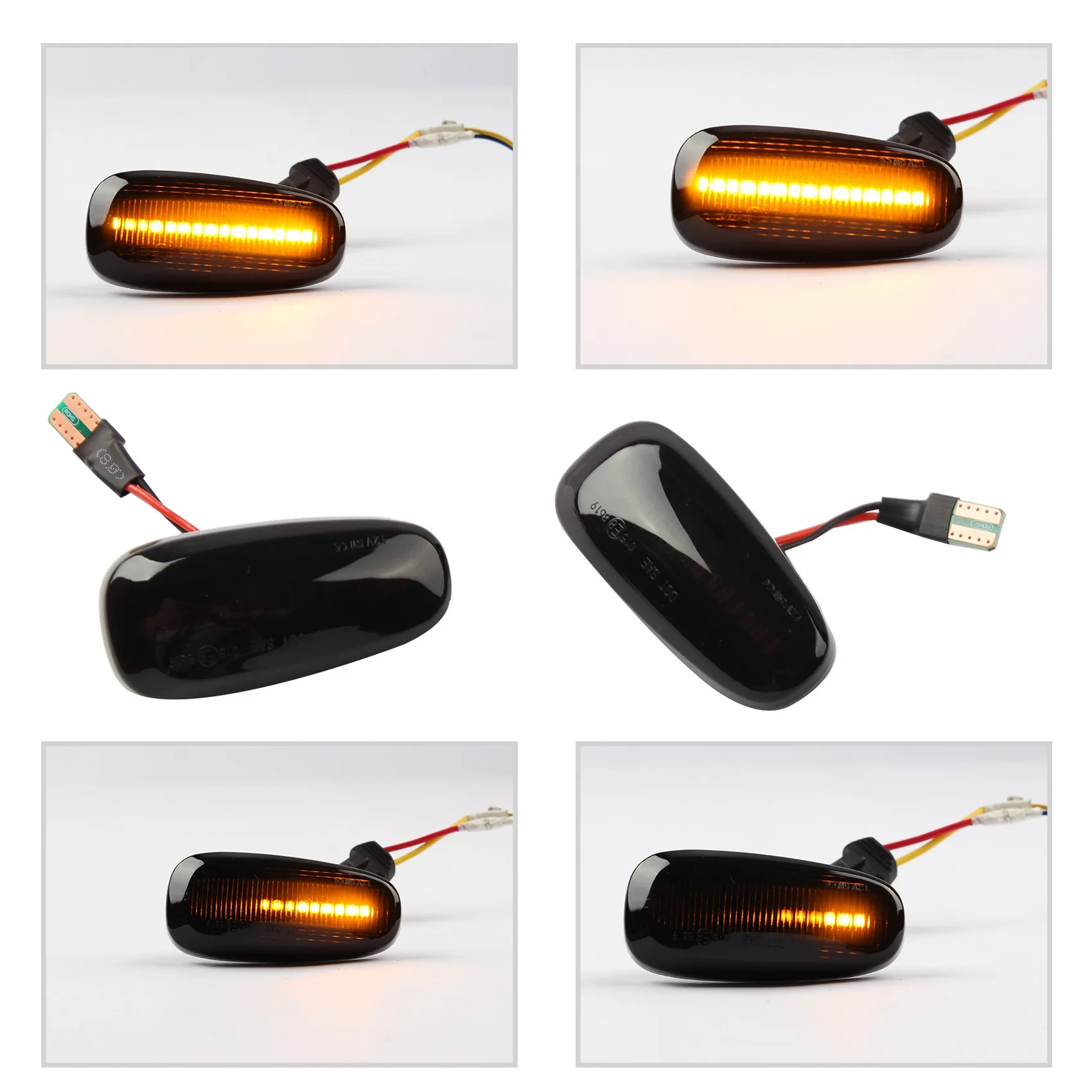 Luz LED de posición lateral para coche, lámpara indicadora de señal de giro para Opel A 99-05G 98-09, 2 piezas