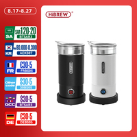 HiBREW Electric Milk Frother Frothing Foamer Chocolate Mixer Cold/Hot Latte Cappuccino fully automatic Milk Warmer Cool M1A