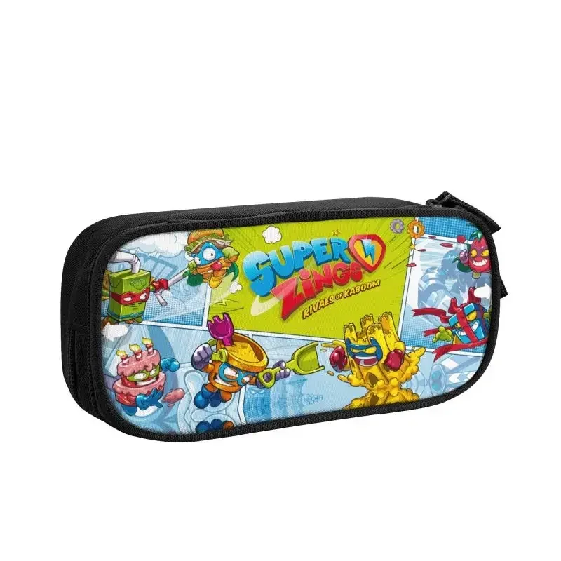 Super Zings Cartoon Game Pencil Case for Girls Boys Big Capacity Toys Pen Box Bag Stationery