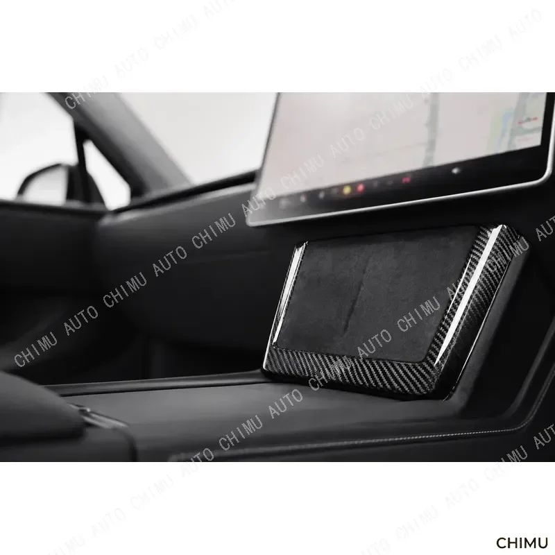 【CHIMU AUTO】 Real Carbon Fiber Wireless Charging Panel Frame for M3 Highland 2024 Center Console Trim Cover
