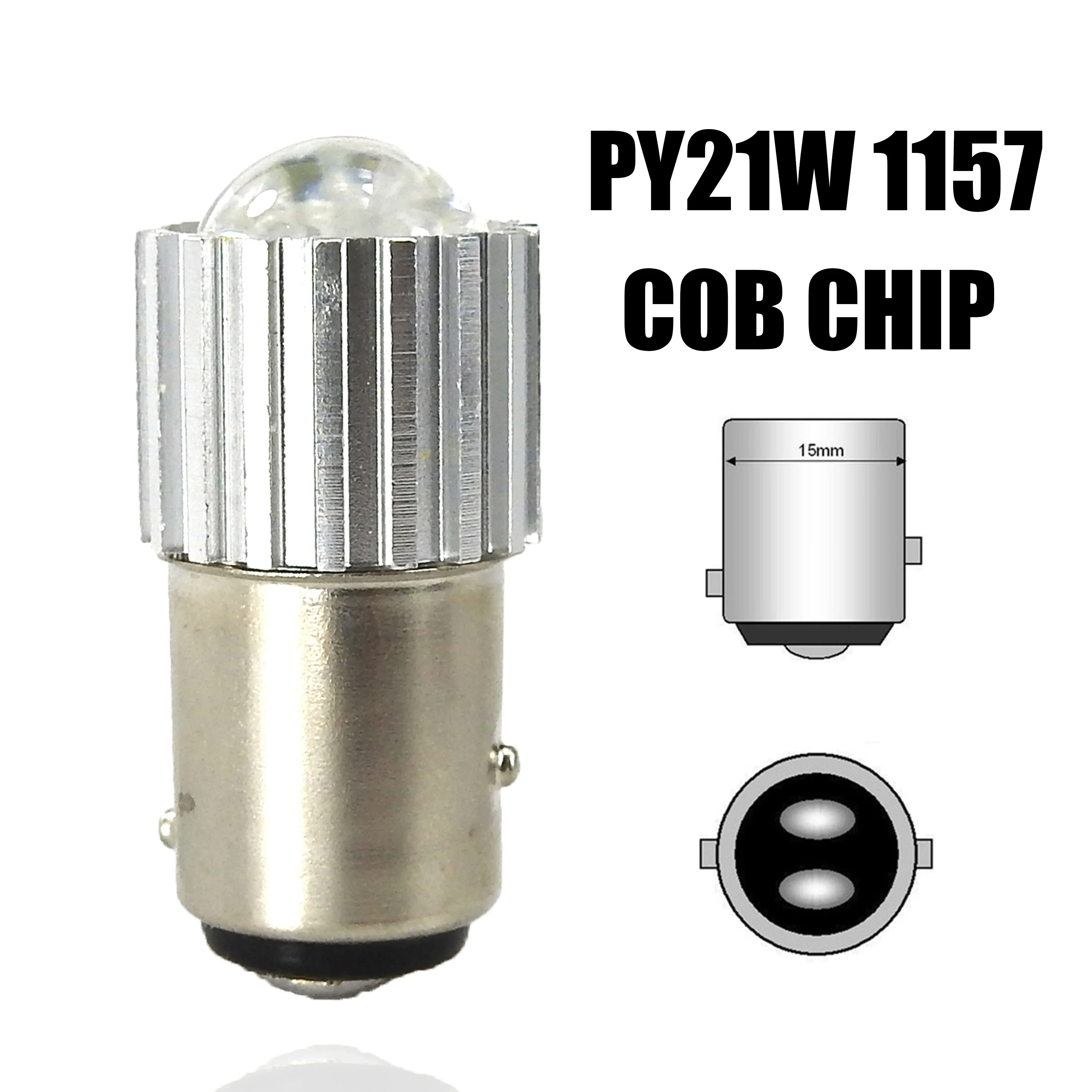 1/4pcs High Bright P21/5w Led Car Light Aluminum Focused 1157 Auto Reverse Lamp Bulb  White 12V Drop Shipping Supported