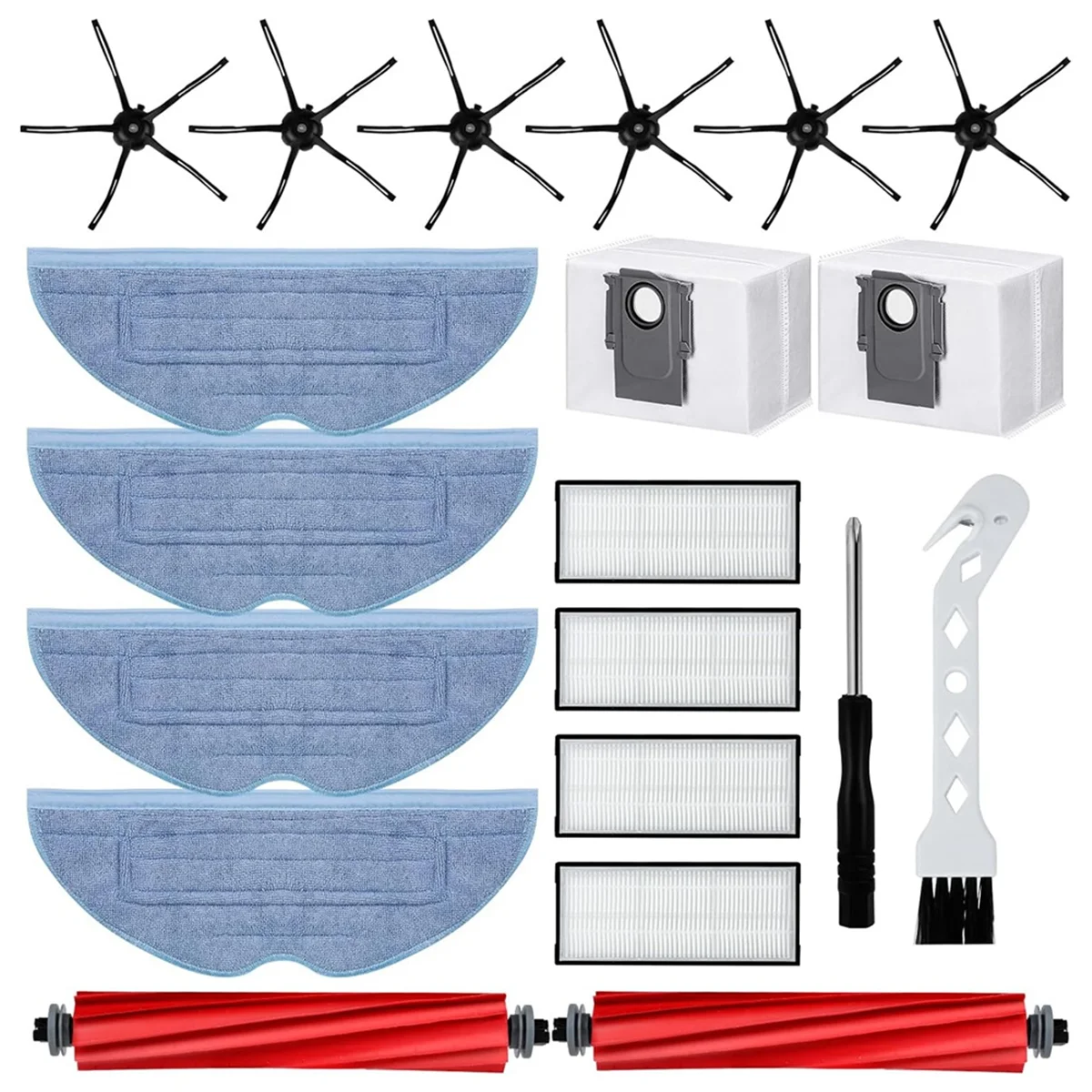 

AUU-Набор аксессуаров для S7 Pro Ultra/S7 MaxV Ultra, мешки для пыли, основная роликовая щетка, аксессуары для роботов-пылесосов