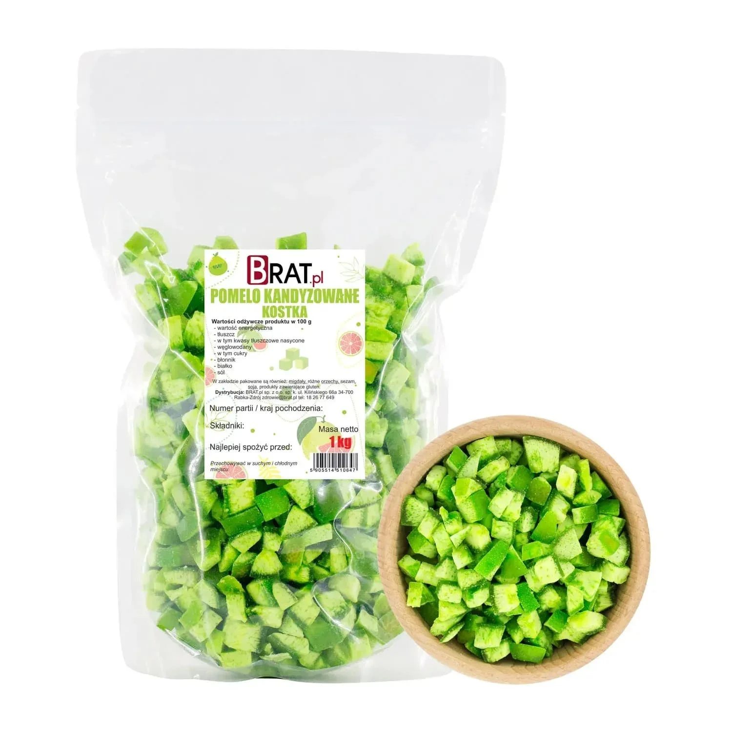 Pomelo kandyzowane kostka 1kg