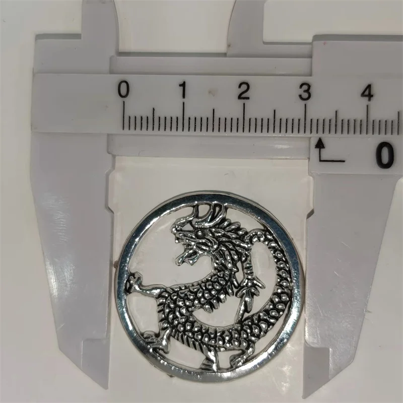 Retro Round Chinese Dragon Metal Badge For ZP Zorro Kerosene Petrol Lighter DIY Handmade Decor Accessory Cigarette Accessories