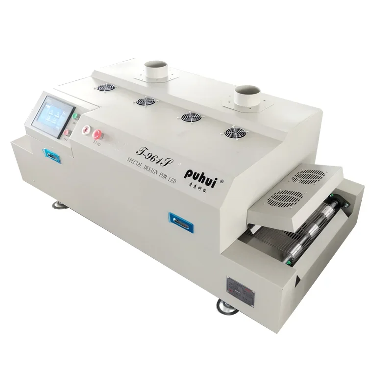 

Touch screen Puhui T-961S 6-heating Zone Infrared Hot Air Reflow Soldering Oven PCB LED IC Board Electric Furnace