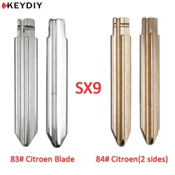 10/20pcs Original  KEYDIY KD Blade #83 #84 SX9 Metal Uncut Blank Remote Key Blade Y-83# Y-84# for Citroen compatible VVDI Remote