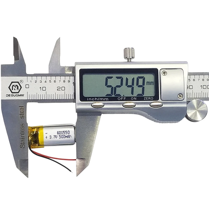 601550 3.7V 500mAh Rechargeable LiPo Battery with Stable Output for Electronics and Portable Power Accessories 602025 602030